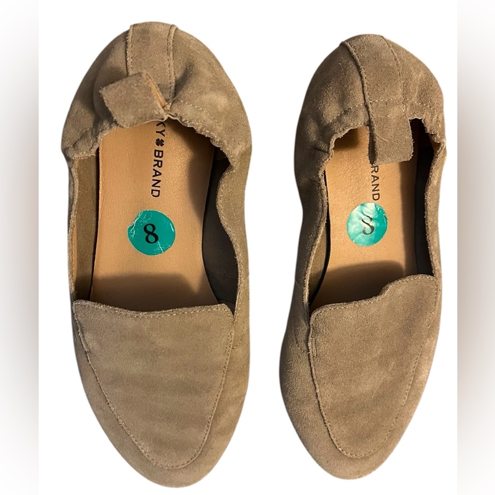 Lucky Brand Tan Suede Loafers - Picture 2 of 8